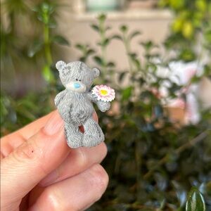 Adorable Gray Teddy Bear Brooch